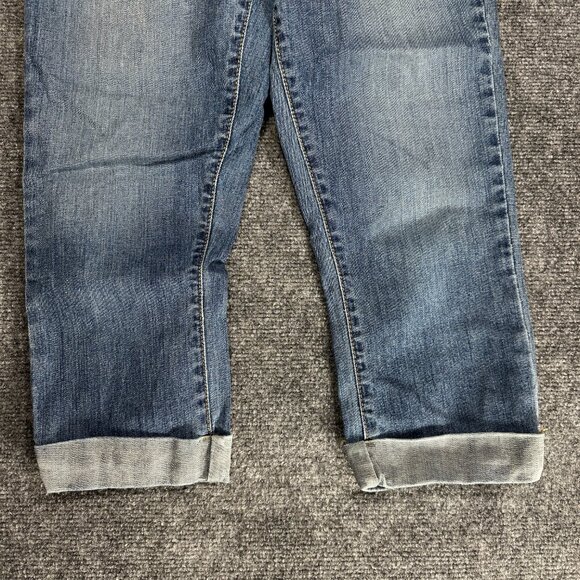 Calvin Klein Jeans Womens 28  Medium Wash Cotton Stretch Cuffed Crop Pockets - Picture 2 of 8